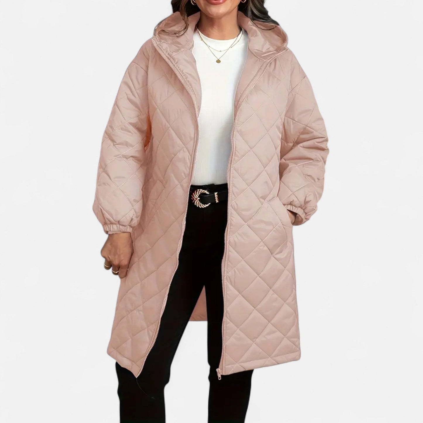 Chaqueta Acolchada Plus Size para Mujer
